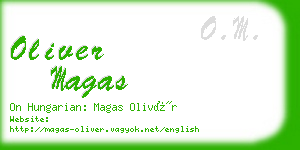 oliver magas business card